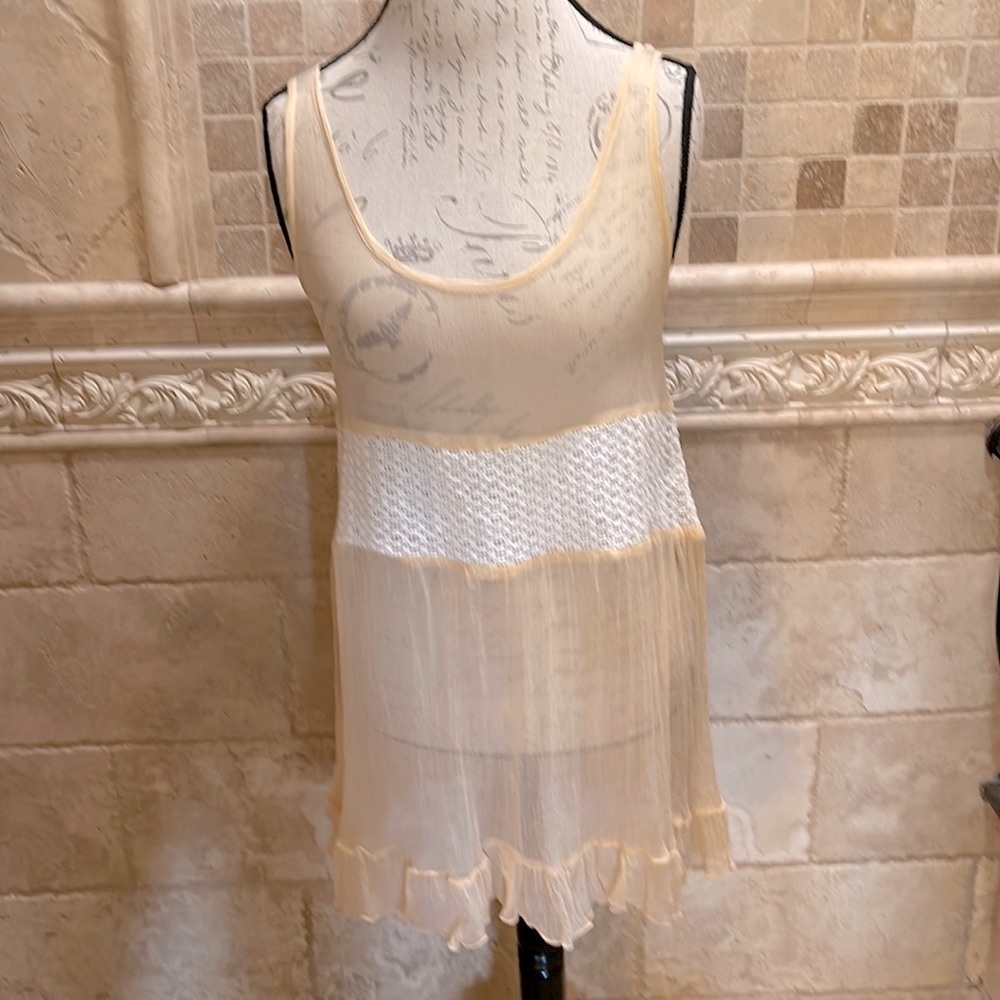 Gypsy Junkies cream swim coverup
